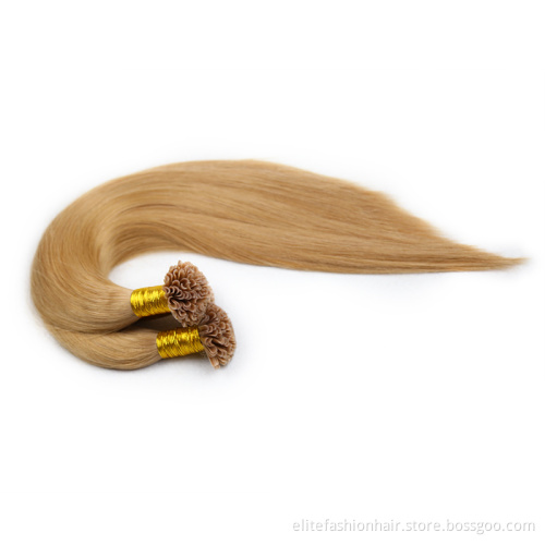 U Tip Hair Wholesale Raw Indian Kinky Curly Itip Keratin Bonds Flat U Remy Human Hair Extensions Micro Links Microlink